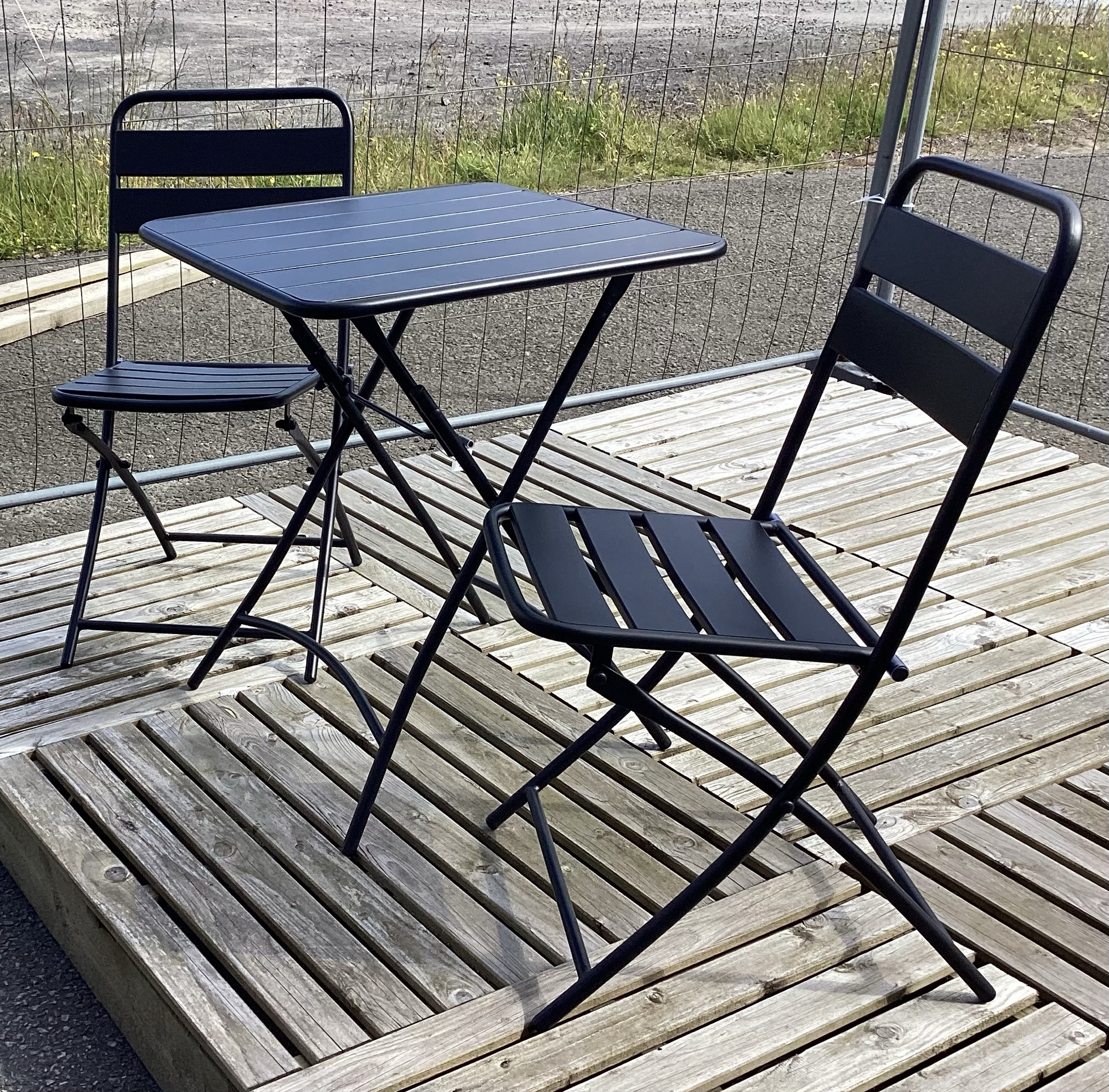 Cafesett metal svart